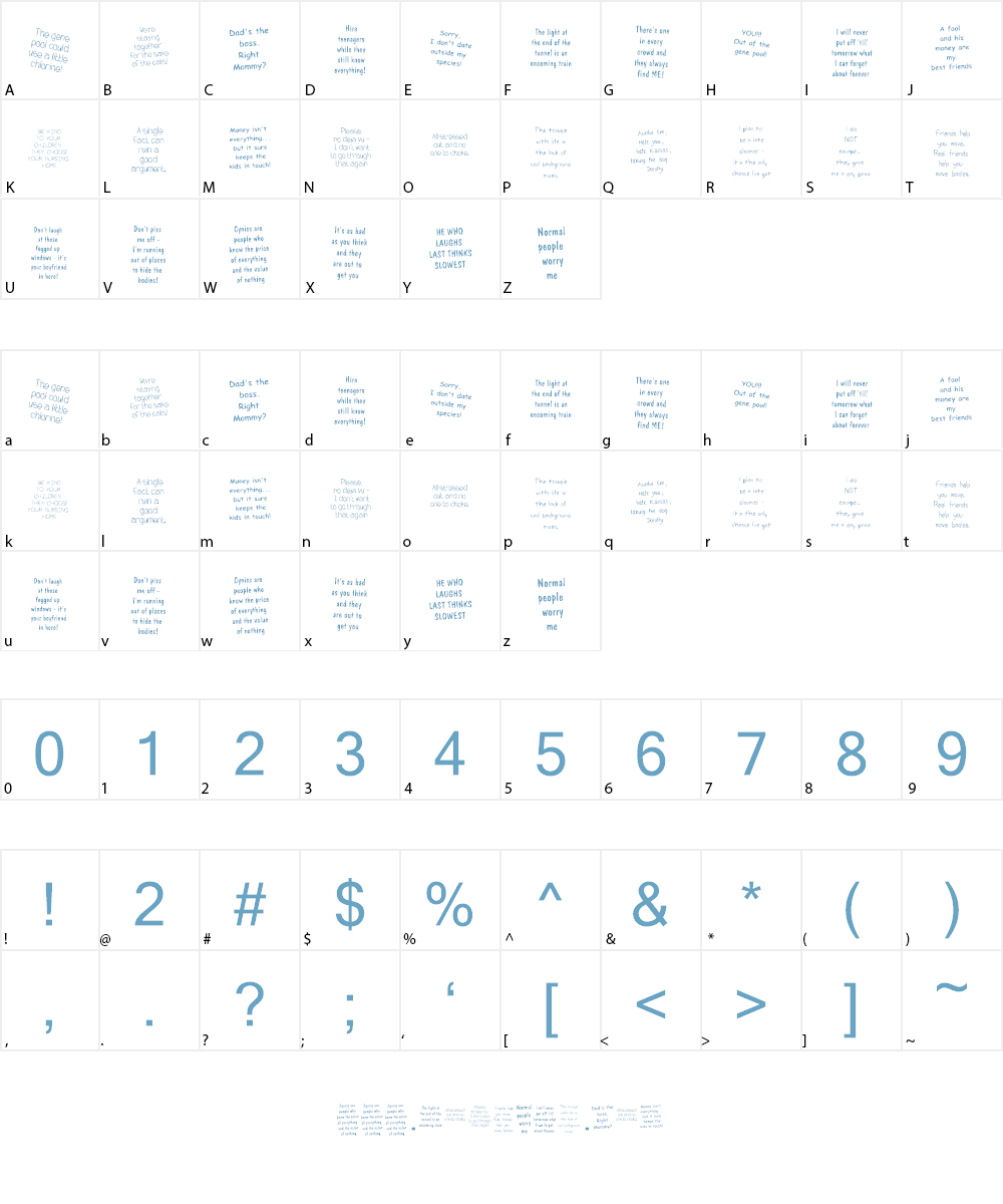 KR Peoplez Font Character